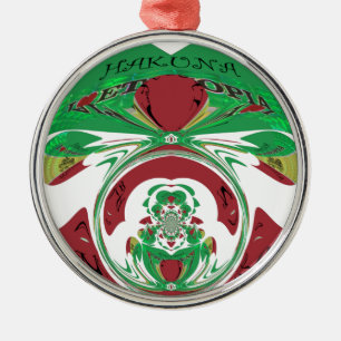 Schönes Äthiopien Lovely Hakuna Matata I Liebe Hea Silbernes Ornament
