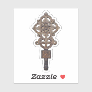 Schönes äthiopisch-orthodoxes Christliches Kreuz V Aufkleber