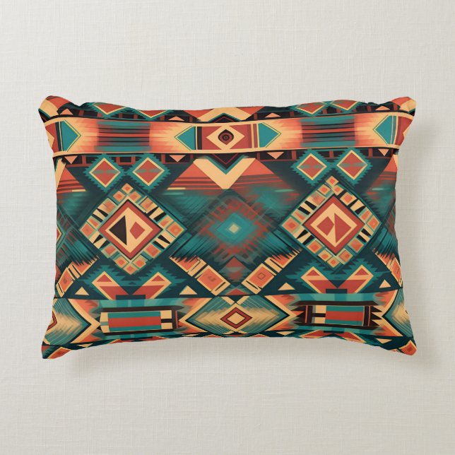 Schönes Aztec Design Akzent Kissen (Vorderseite)