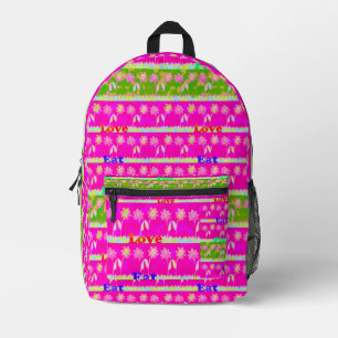 Schönes Baby Pink floral Design King Size Bedruckter Rucksack
