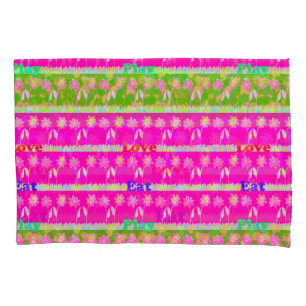Schönes Baby Pink floral Design King Size Kissenbezug