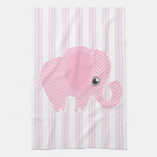 Schönes Baby-rosa Elefant Handtuch