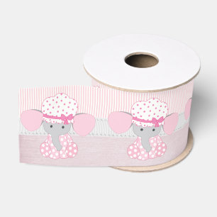 Schönes Baby-rosa Elefant Ripsband