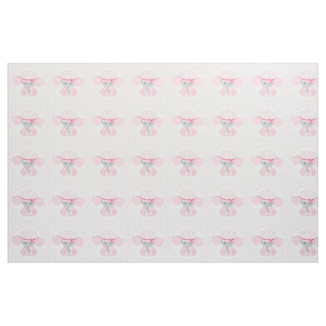Schönes Baby-rosa Elefant Stoff (Yard (91,4 cm))
