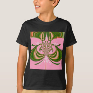 Schönes Baby rosa grün und weiß Kaleidoskop T-Shirt