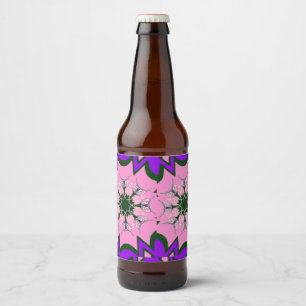 Schönes Babypink-lila-Schatten-Motiv Bierflaschenetikett