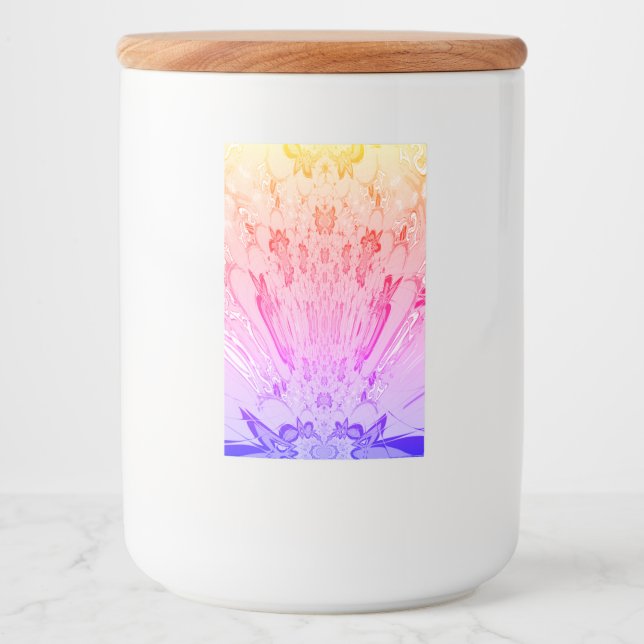 Schönes Babypink-lila-Schatten-Motiv Lebensmitteletikett (Vorderseite)