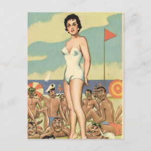 Schönes Bad ! Vintages Comic Postkarte