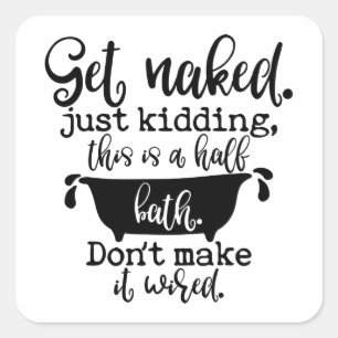 Schönes Badezimmer-Design für Ihre Zuhause-Dekor Quadratischer Aufkleber