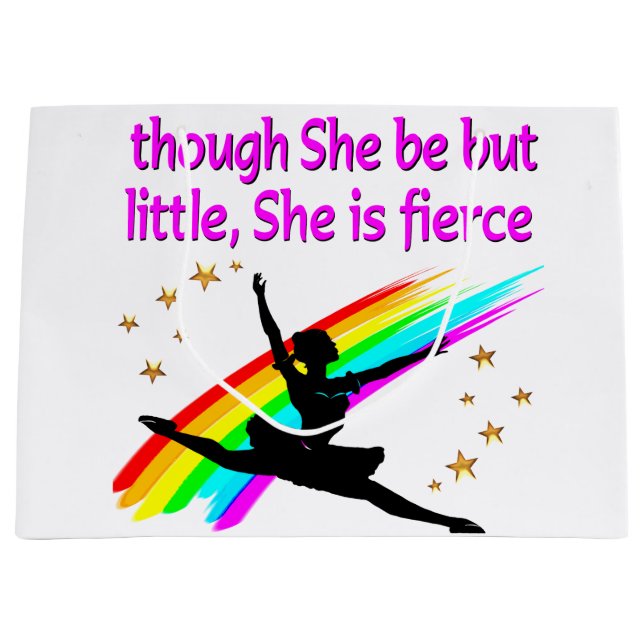 SCHÖNES BALLERINA DANCER DESIGN GROßE GESCHENKTÜTE (Vorderseite)