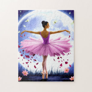 Schönes Ballerina-Tanz durch Riesenmond Puzzle