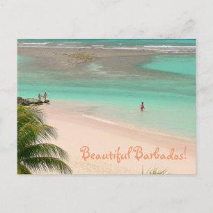 SCHÖNES BARBADOS"/GUTER STRAND & AQUA WASSER POSTKARTE