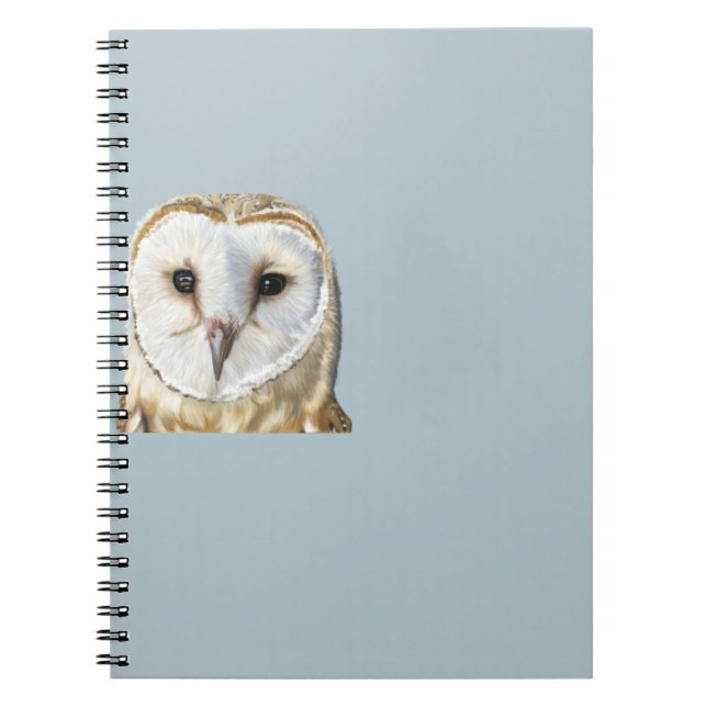 Schönes Barn Owl Soft Cover Notebook Notizblock (Vorderseite)