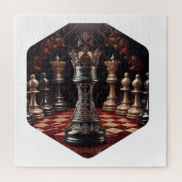 Schönes Barockstil Schachstück - The Queen Puzzle