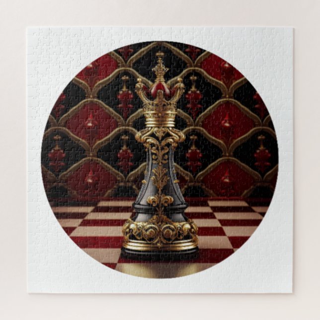 Schönes Barockstil Schachstück - The Queen Puzzle (Vertikal)