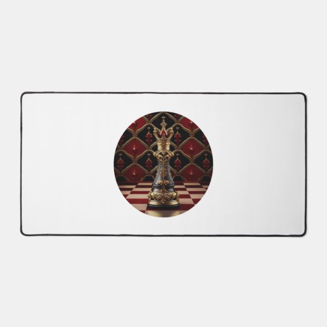 Schönes Barockstil Schachstück - The Queen Schreibtischunterlage (Vorderseite)