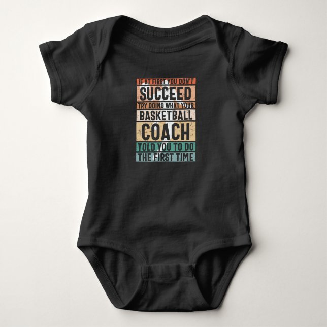 Schönes Basketball-Design Baby Strampler (Vorderseite)
