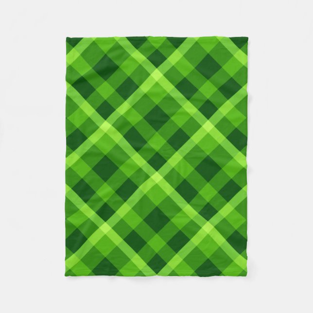 Schönes Baumgrün Kariertes Fleece Blanket (Vorderseite)