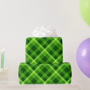 Schönes Baumgrün, Kariertes Wrapping Paper Geschenkpapier