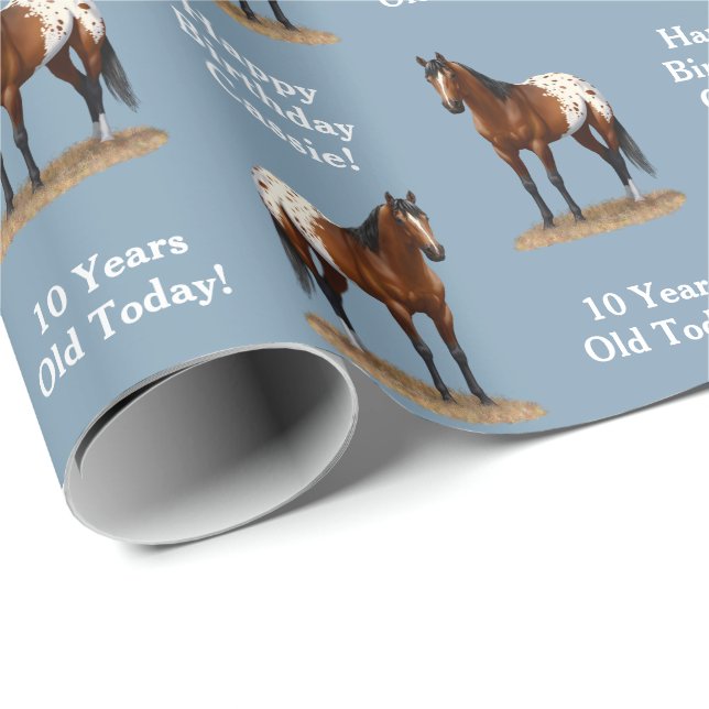Schönes Bay Appaloosa Pferd Geschenkpapier (Rolleneckpunkt)