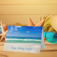Schönes Beach Foto Custom Ocean Happy Birthday