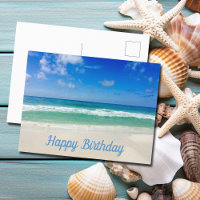 Schönes Beach Foto Custom Ocean Happy Birthday
