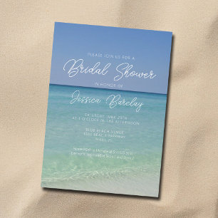 Schönes Beach Fotografy Seaside Brautparty Einladung