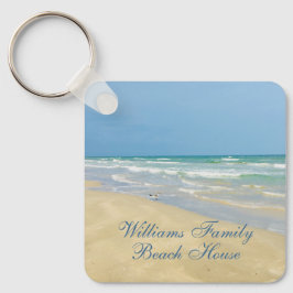 Schönes Beach House Individuelle Name Coastal Foto Schlüsselanhänger