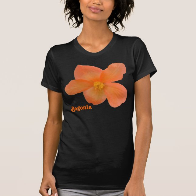 Schönes Begonia individuell anpassbares T-Shirt (Vorderseite)