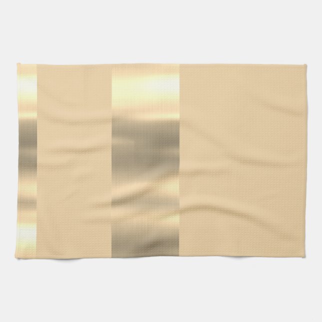 Schönes Beige- und Golddesign Geschirrtuch (Horizontal)