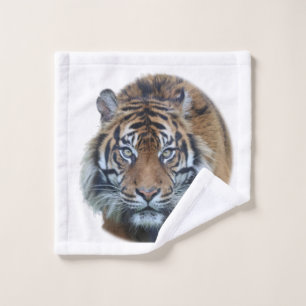 Schönes Bengalisches Tiger Face Foto Badhandtuch Set