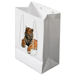 Schönes Bengalisches Tiger-Foto Mittlere Geschenktüte