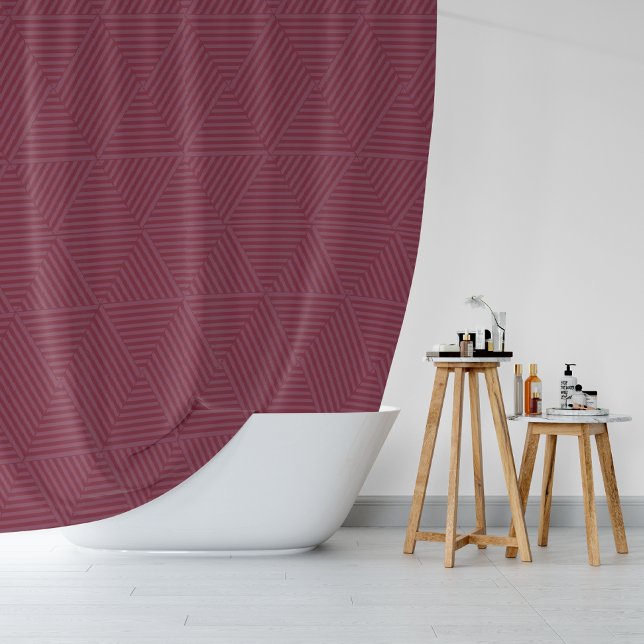 Schönes Berry Geometric Muster Duschvorhang (Von Creator hochgeladen)