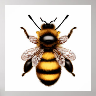 Schönes Bienenportrait Poster