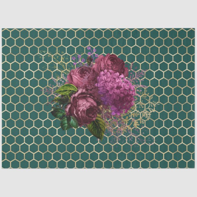 Schönes Bienenreihen-Design 50 Seidenpapier (Vorderseite)