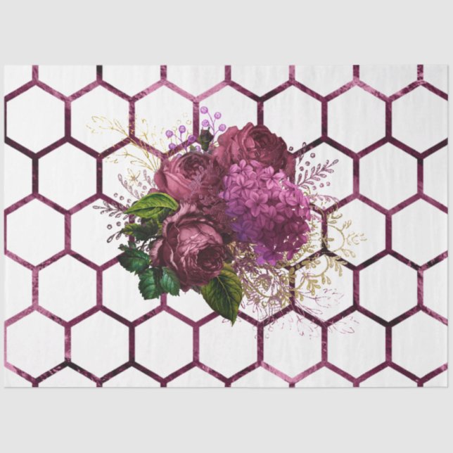 Schönes Bienenreihen-Design 55 Seidenpapier (Vorderseite)