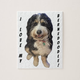 Schönes Bild von Birdie der Bernedoodle Hund Puzzle
