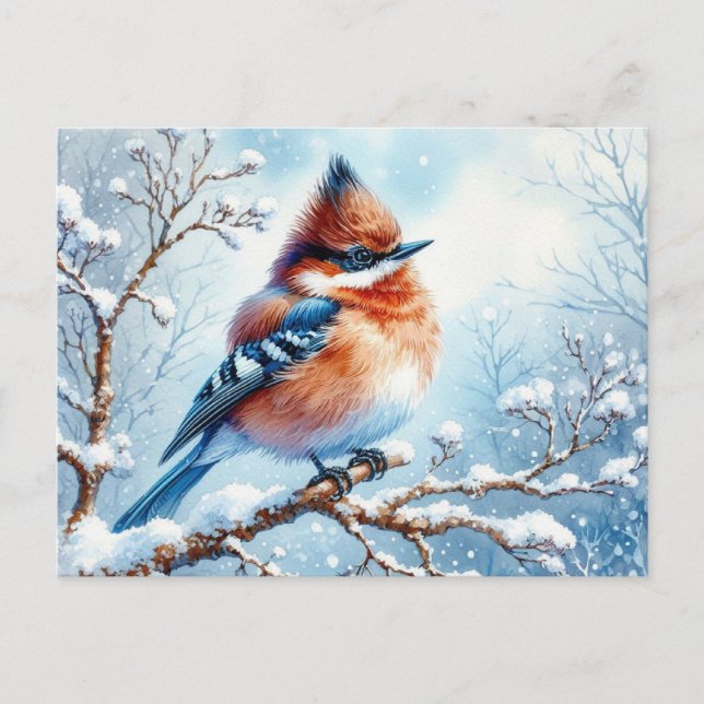 Schönes Bird White Painting Postkarte (Vorderseite)