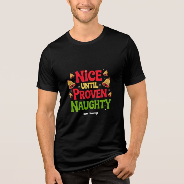 Schönes bis bewiesen lustiges Weihnachtsdesign fre Tri-Blend Shirt (Vorderseite)