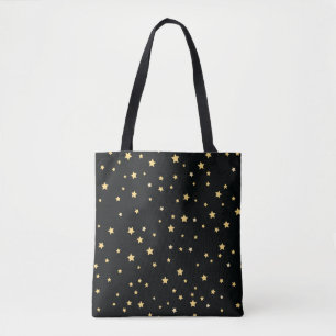 Schönes Black and Gold Starry Sky Star Muster