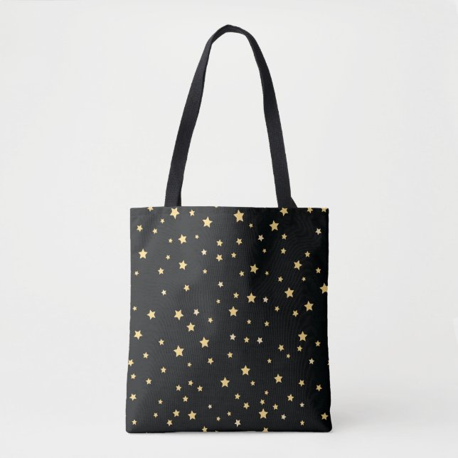 Schönes Black and Gold Starry Sky Star Muster