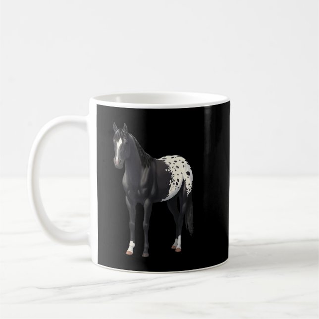 Schönes Black Blanket Appaloosa Pferd Lover Gesche Kaffeetasse (Links)