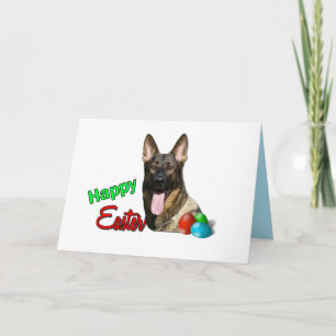Schönes Black Tan German Shepherd Happy Oaster Karte