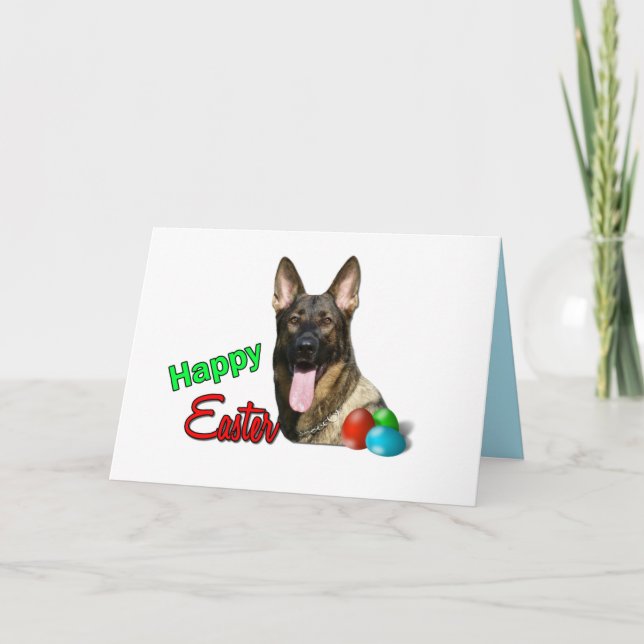 Schönes Black Tan German Shepherd Happy Oaster Karte (Vorderseite)