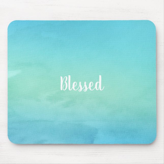 Schönes Blau gesegnet - individuell einstellbar Mousepad (Vorne)