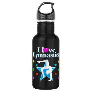 SCHÖNES BLAU I LIEBE GYMNASTICS DESIGN EDELSTAHLFLASCHE