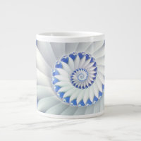 Schönes Blau und Weiß Meer Muschel Feines Fraktal