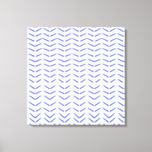 schönes blau-weißes Design Leinwanddruck