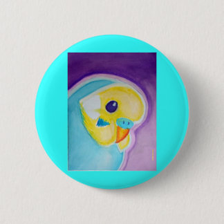 Schönes blaues Budgie Button