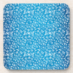 Schönes blaues geometrisches Muster Getränkeuntersetzer